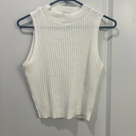 SheIn White High-Neck Sweater Tank - Picture 1 of 1